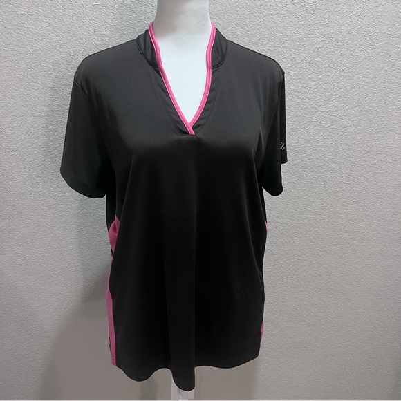 Izod Perform Fitness V Neck Sport Shirt - Large - Picture 2 of 10